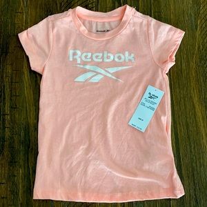 Kids Reebok peach color short sleeve shirt